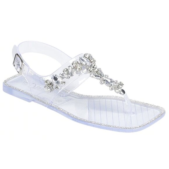 Jelly Thong Sandals Rhinestone Jelly Sandals Summer Women